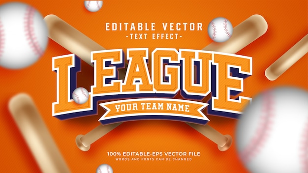 Gratis vector league text-effect