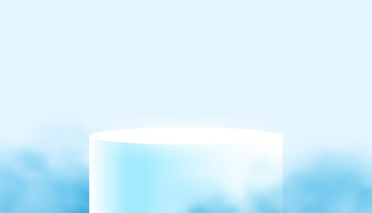 Gratis Vector leeg 3d podium achtergrond voor object presentatie met rook effect