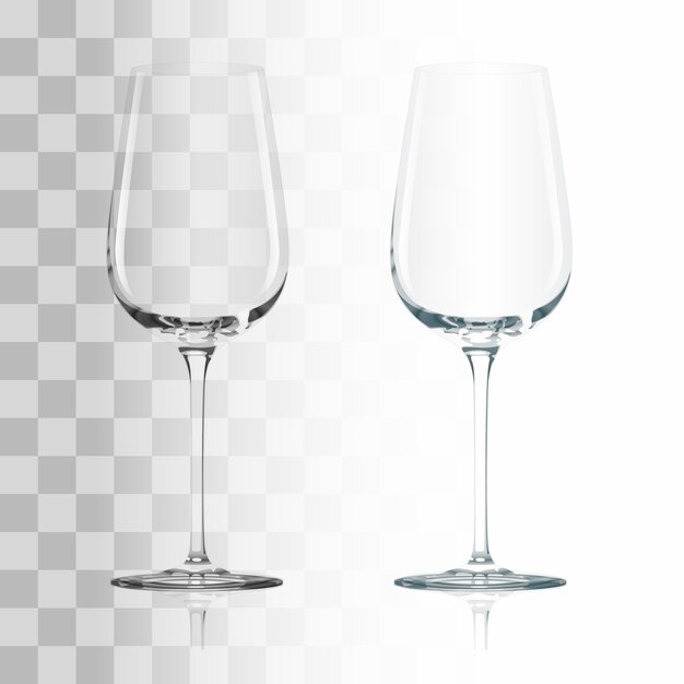 Leeg drinkglas transparant wijnglas
