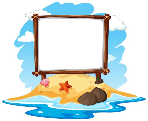 Gratis vector leeg frame met zomerthema