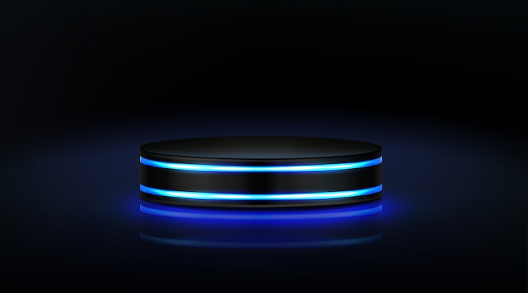Gratis Vector leeg neon podium voor productpresentatie
