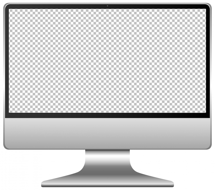 Gratis Vector leeg scherm computerpictogram geïsoleerd op een witte achtergrond