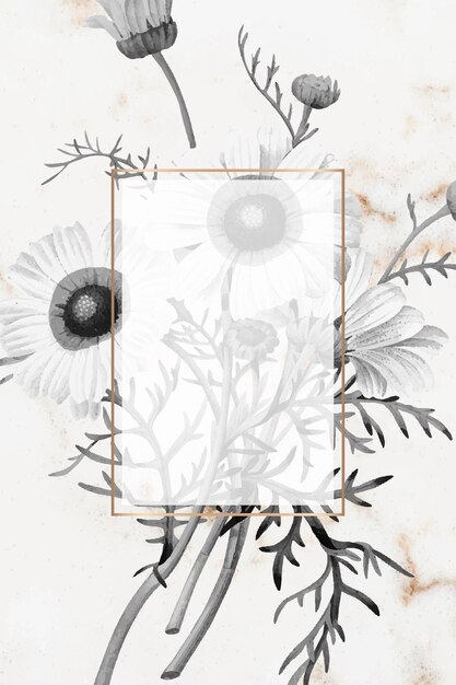 Lege bloemen frame ontwerp vector