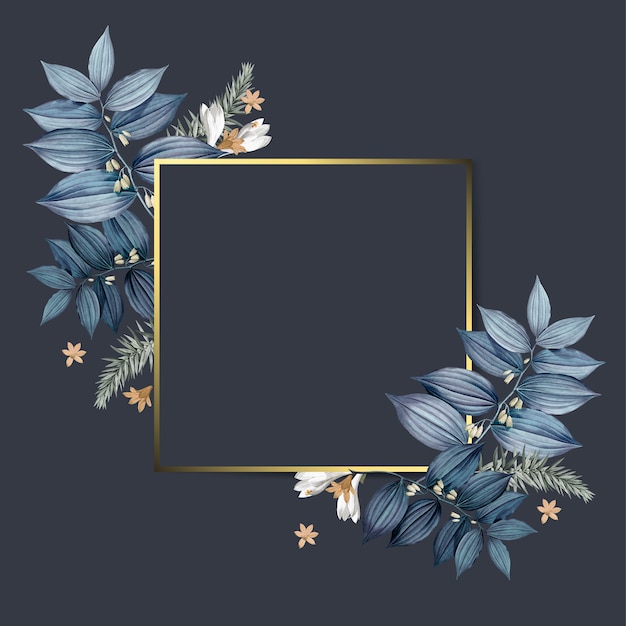 Lege floral frame ontwerp vector