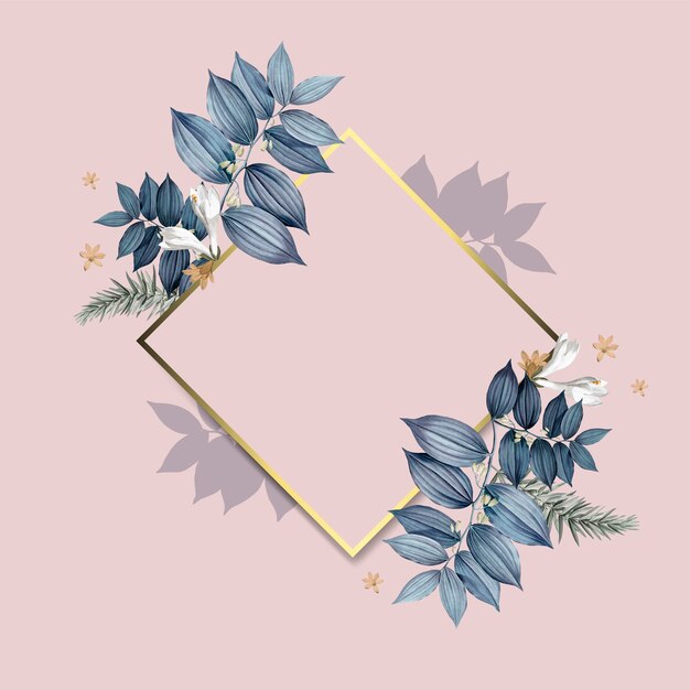 Lege floral frame ontwerp vector