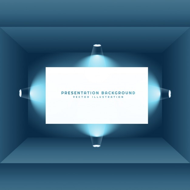 Gratis Vector lege kamer met frame en verlichting