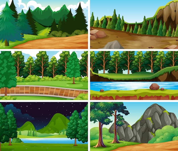 Gratis vector lege lege landschap natuur scènes