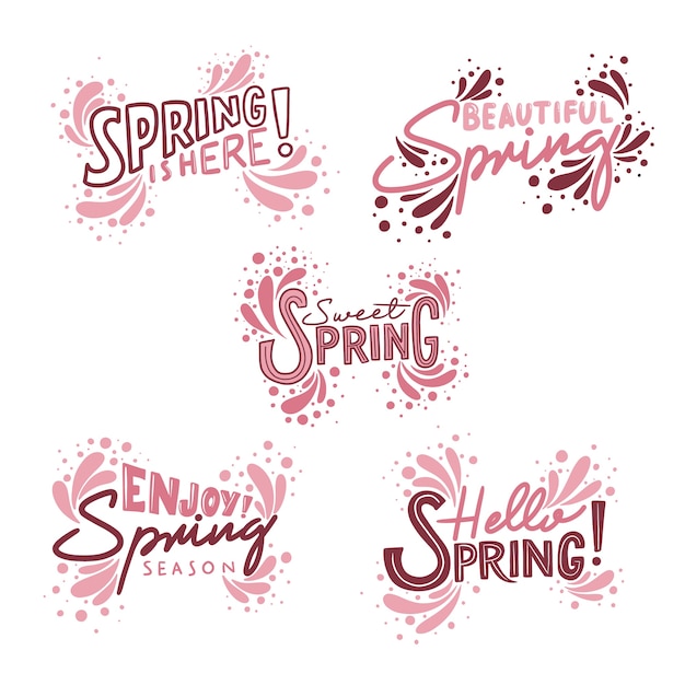 Gratis vector lente badge collectie in plat ontwerp