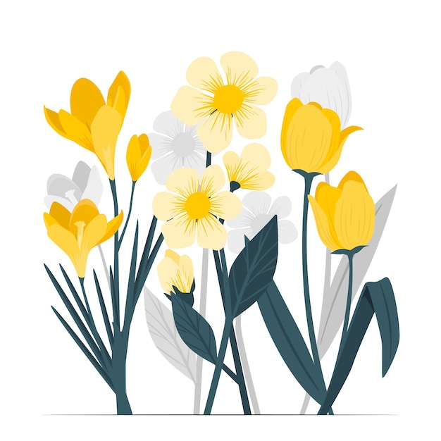 Gratis vector lente bloem concept illustratie