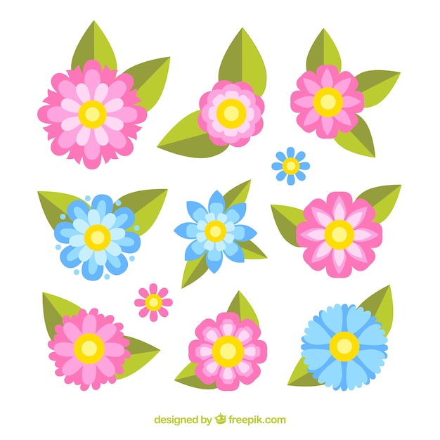 Gratis vector lente bloemen collectie