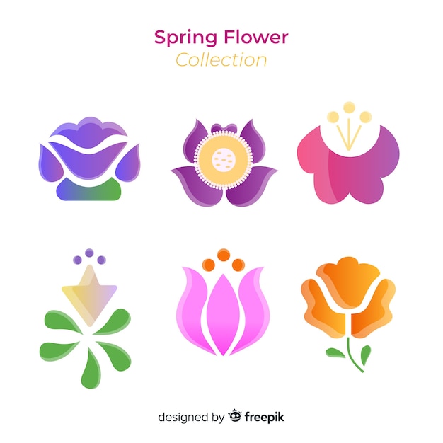 Gratis vector lente bloemen collectie