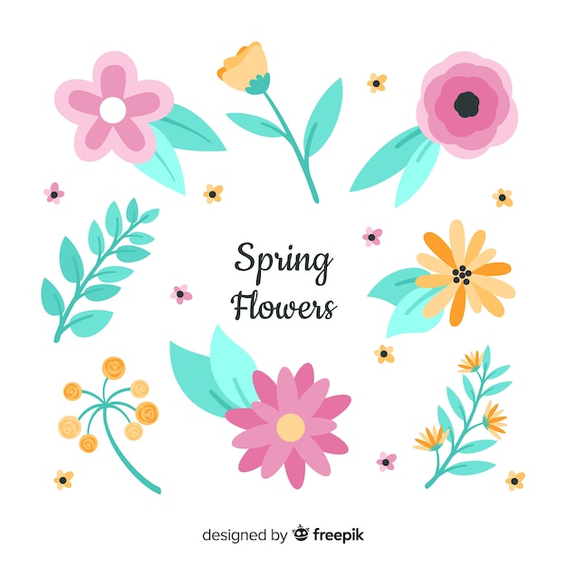 Gratis vector lente bloemen collectie