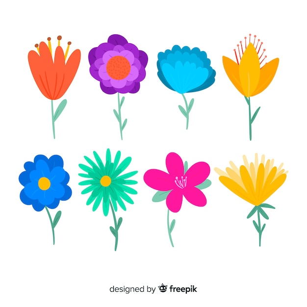 Gratis vector lente bloemen collectie