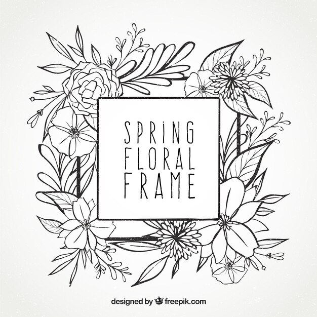 Lente bloemen frame