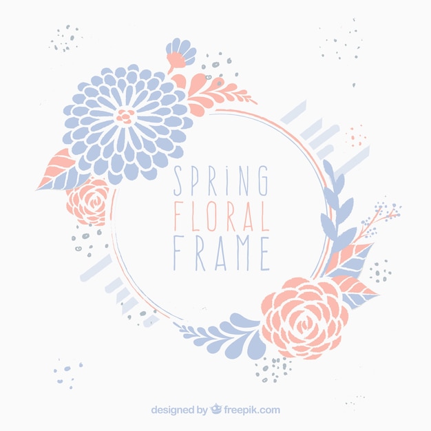 Gratis vector lente bloemen frame