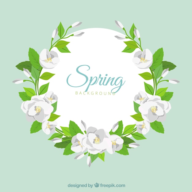 Gratis vector lente bloemen frame