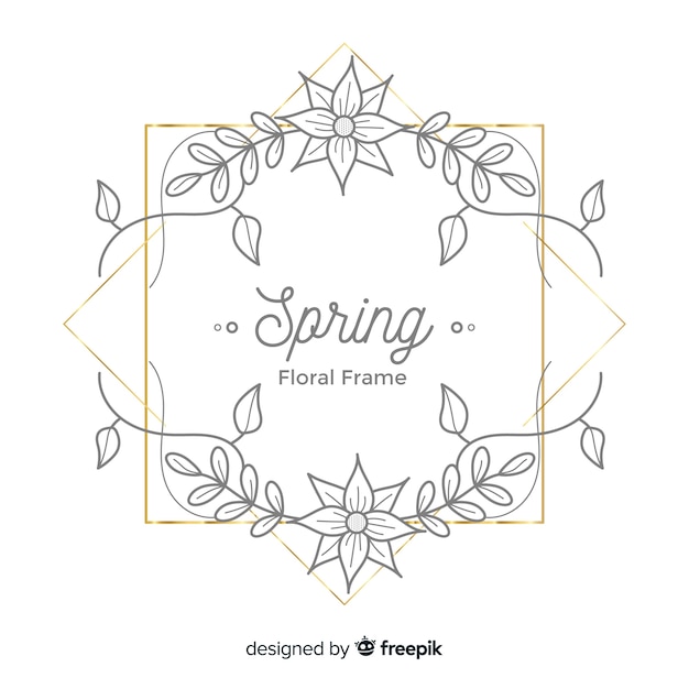 Gratis vector lente bloemen frame