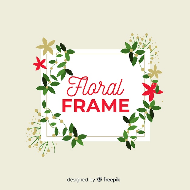 Gratis vector lente bloemen frame