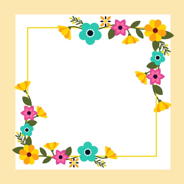 Lente bloemen frame