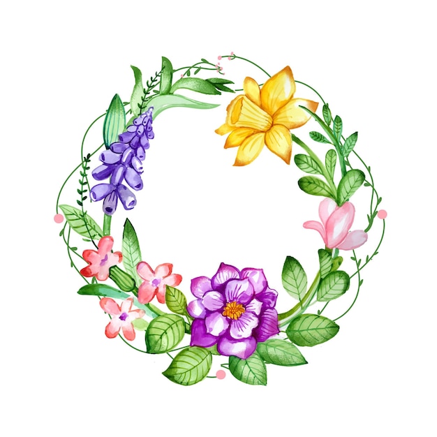 Gratis vector lente bloemen frame