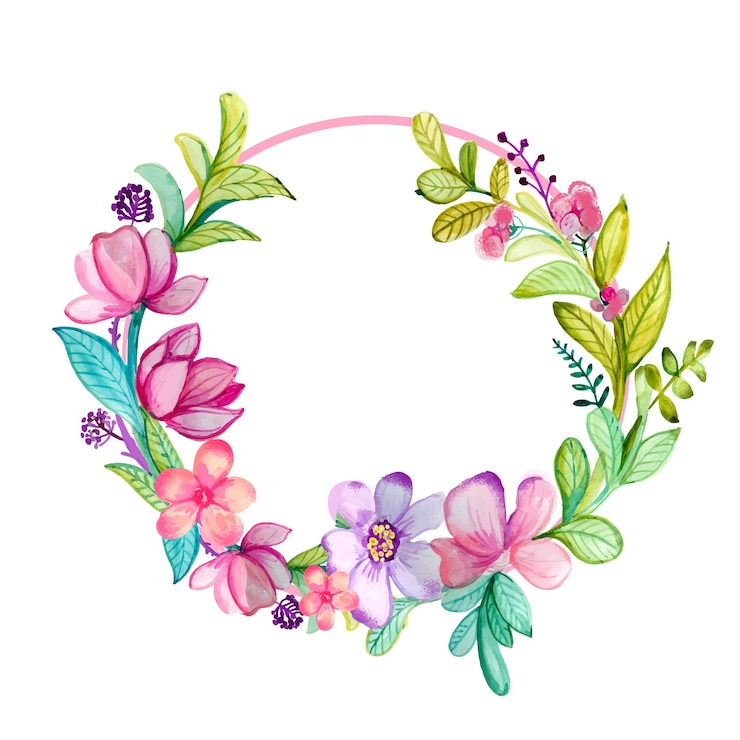 Gratis Vector lente bloemen frame