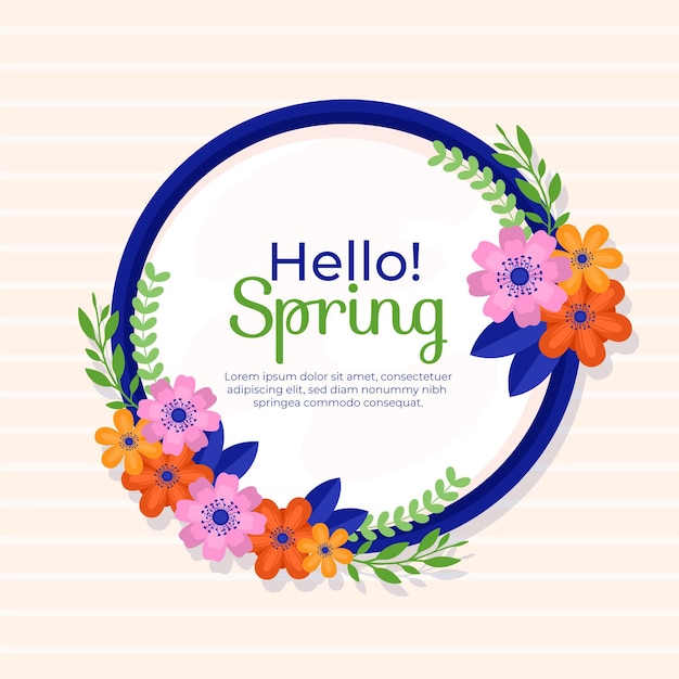 Gratis vector lente bloemen frame