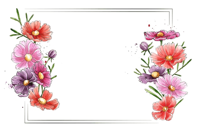 Lente bloemen frame