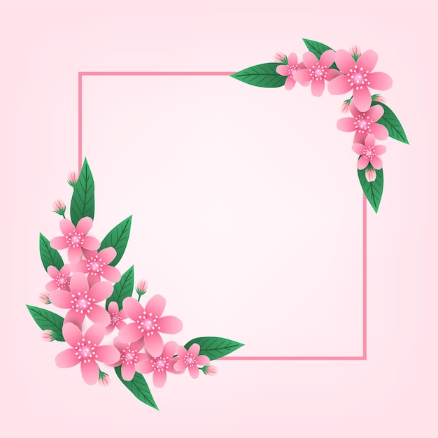 Lente bloemen frame