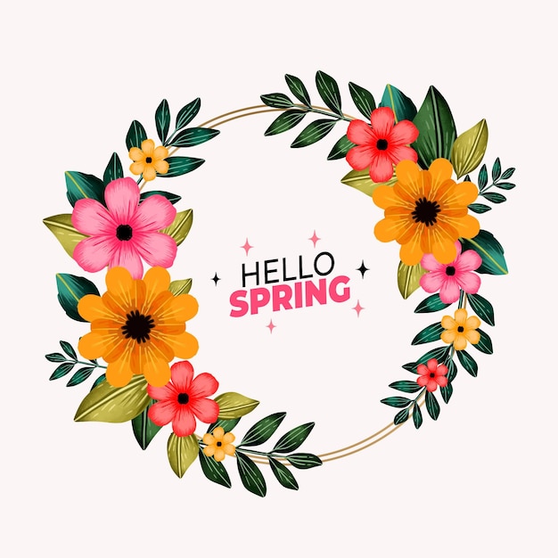 Gratis vector lente bloemen frame