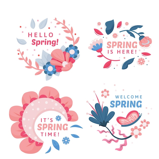 Gratis vector lente labelcollectie