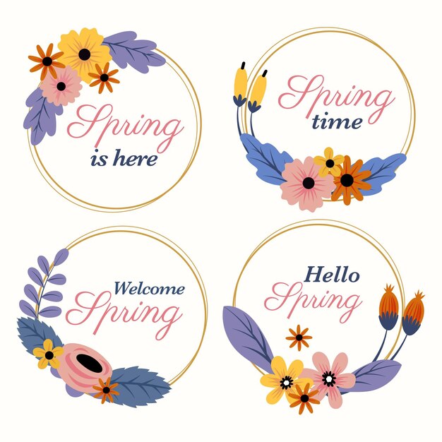 Gratis vector lente labelcollectie