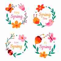 Gratis vector lente labelcollectie