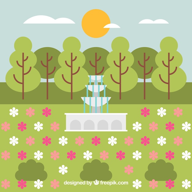 Gratis vector lente landschap