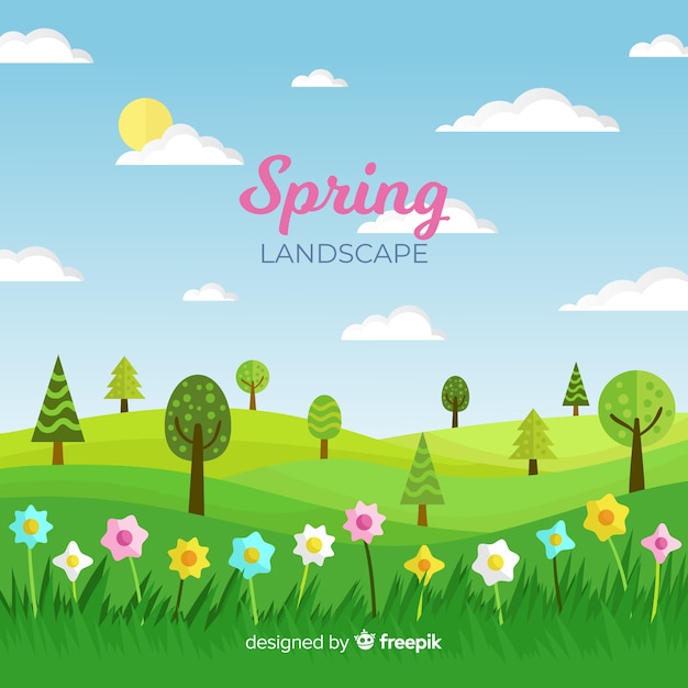 Gratis vector lente landschap