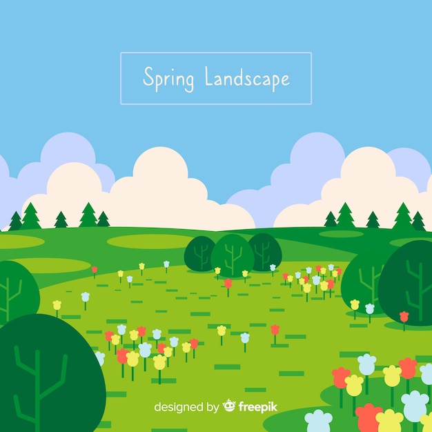 Gratis vector lente landschap