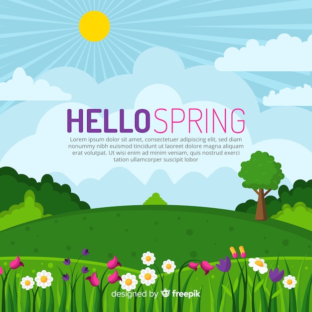 Gratis vector lente landschap