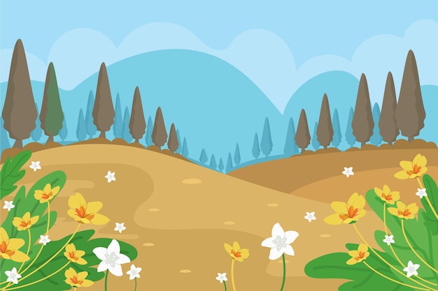 Gratis vector lente landschap