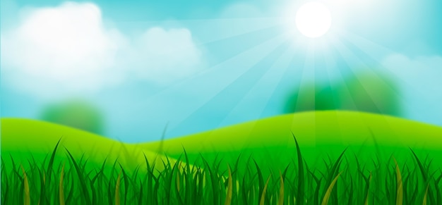 Gratis vector lente landschapsscène