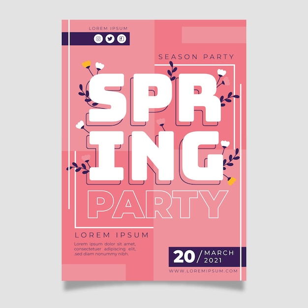 Gratis vector lente partij flyer