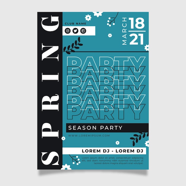 Gratis vector lente partij flyer