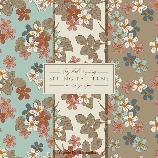 Gratis vector lente patronen in vintage stijl