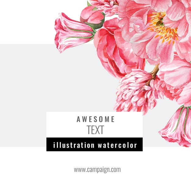 Lente sociale media frame verse bloemen, decor kaart met bloemen kleurrijke tuin, bruiloft, uitnodiging