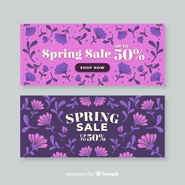 Lente verkoop banners