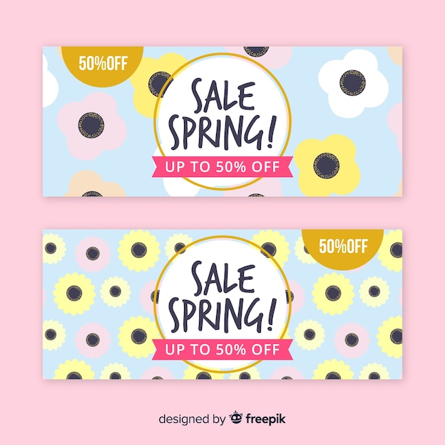 Lente verkoop banners