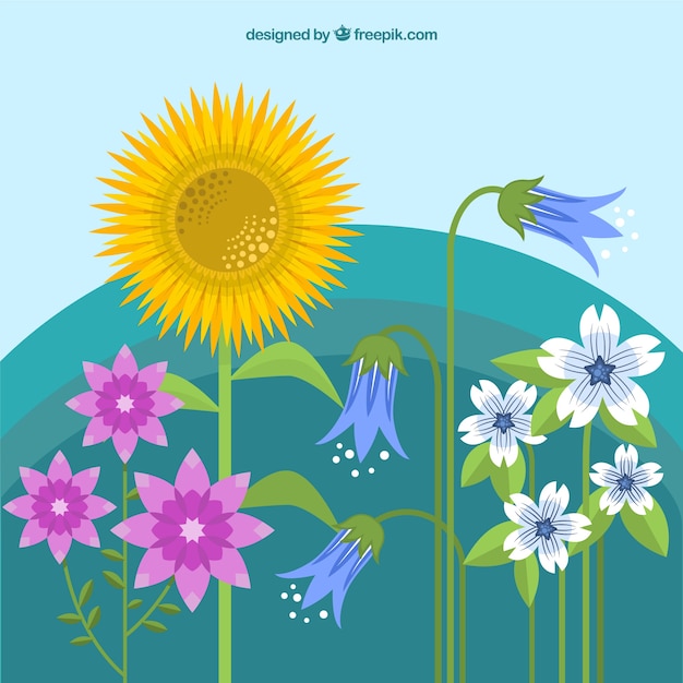 Gratis vector lentebloemen