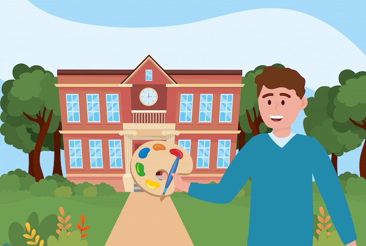 Gratis Vector leraar van de school.