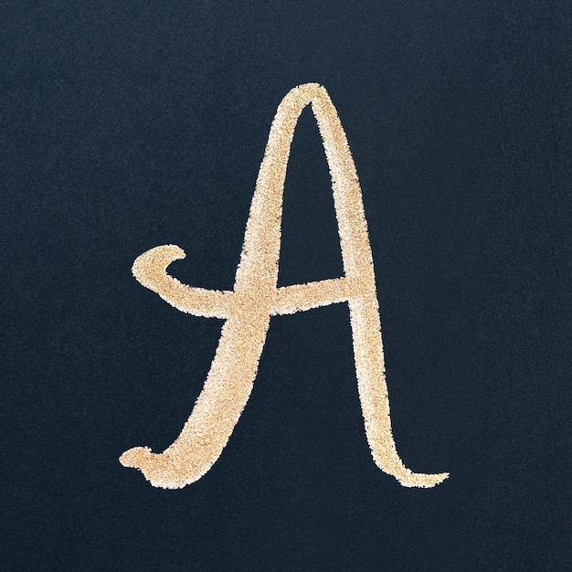 Letter a cursief typografie vector lettertype