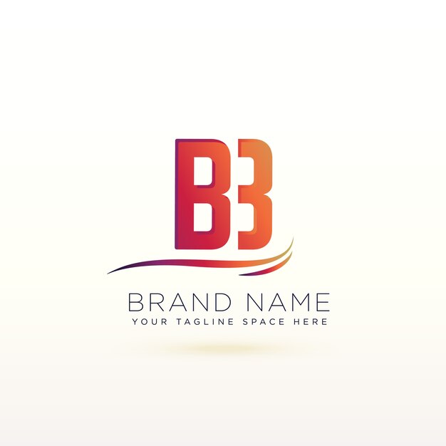 Letter B mooie logo ontwerp sjabloon