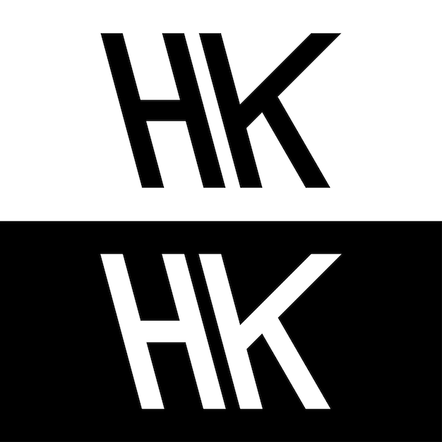 Letter h en k logo-ontwerp