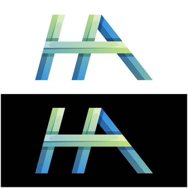 Letter h gradiënt logo-ontwerp
